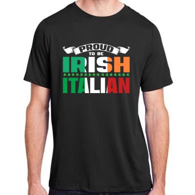 Irish Italian Heritage design Proud to be Irish Italian Adult ChromaSoft Performance T-Shirt