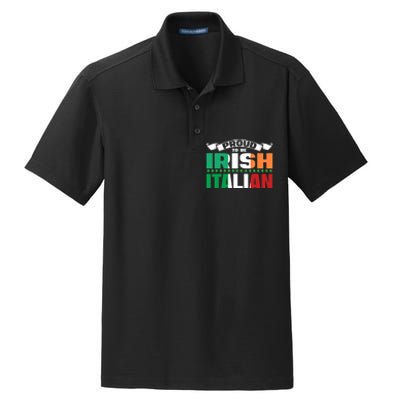 Irish Italian Heritage design Proud to be Irish Italian Dry Zone Grid Polo