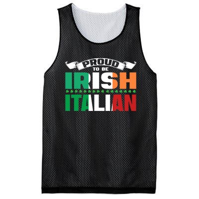 Irish Italian Heritage design Proud to be Irish Italian Mesh Reversible Basketball Jersey Tank