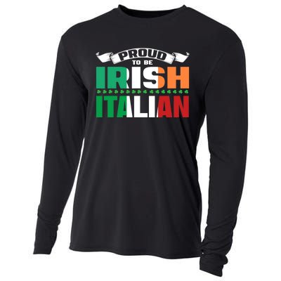 Irish Italian Heritage design Proud to be Irish Italian Cooling Performance Long Sleeve Crew