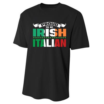 Irish Italian Heritage design Proud to be Irish Italian Performance Sprint T-Shirt