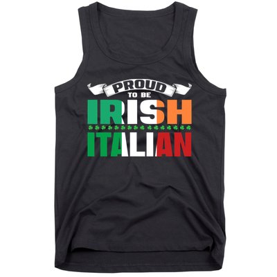 Irish Italian Heritage design Proud to be Irish Italian Tank Top