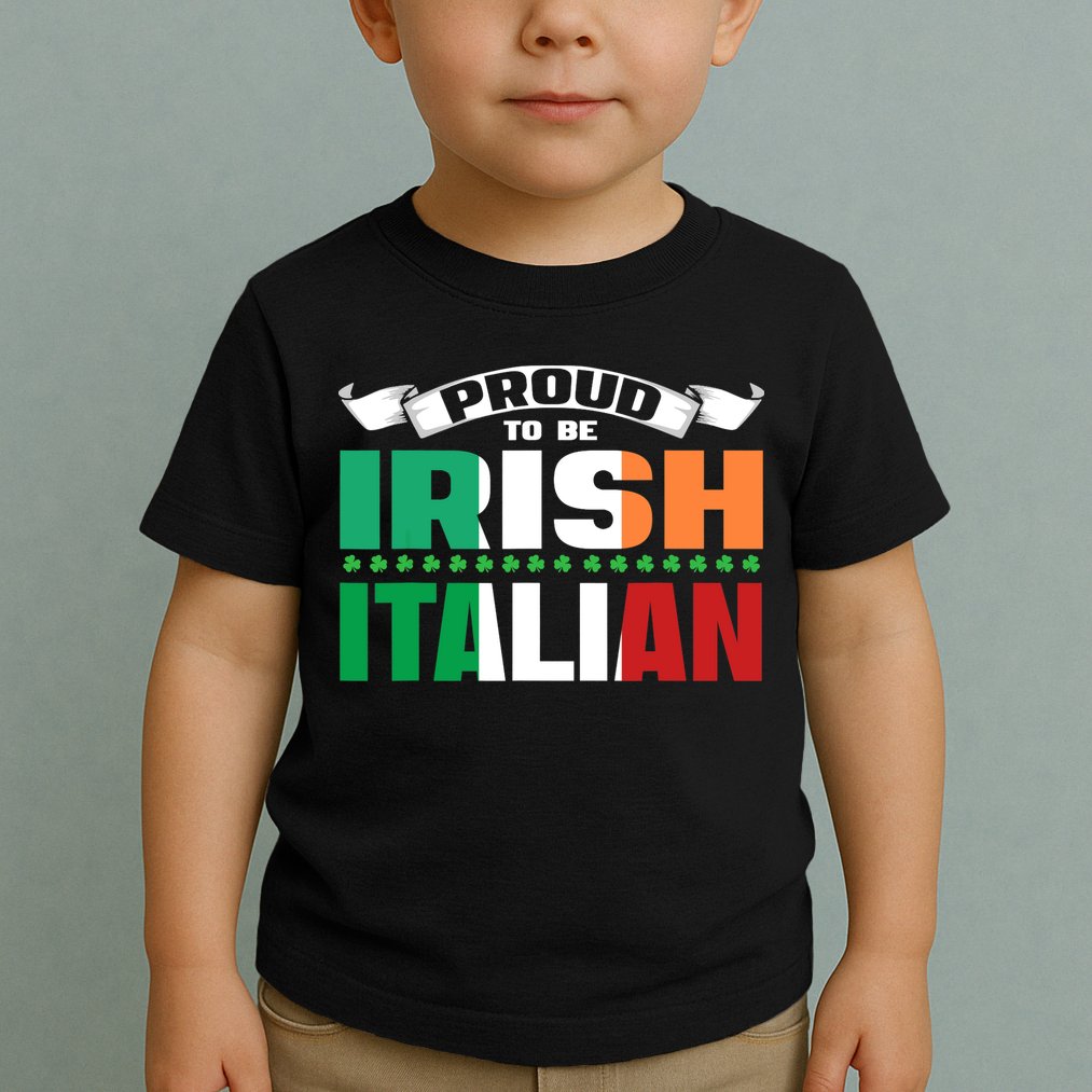 Irish Italian Heritage design Proud to be Irish Italian Toddler T-Shirt