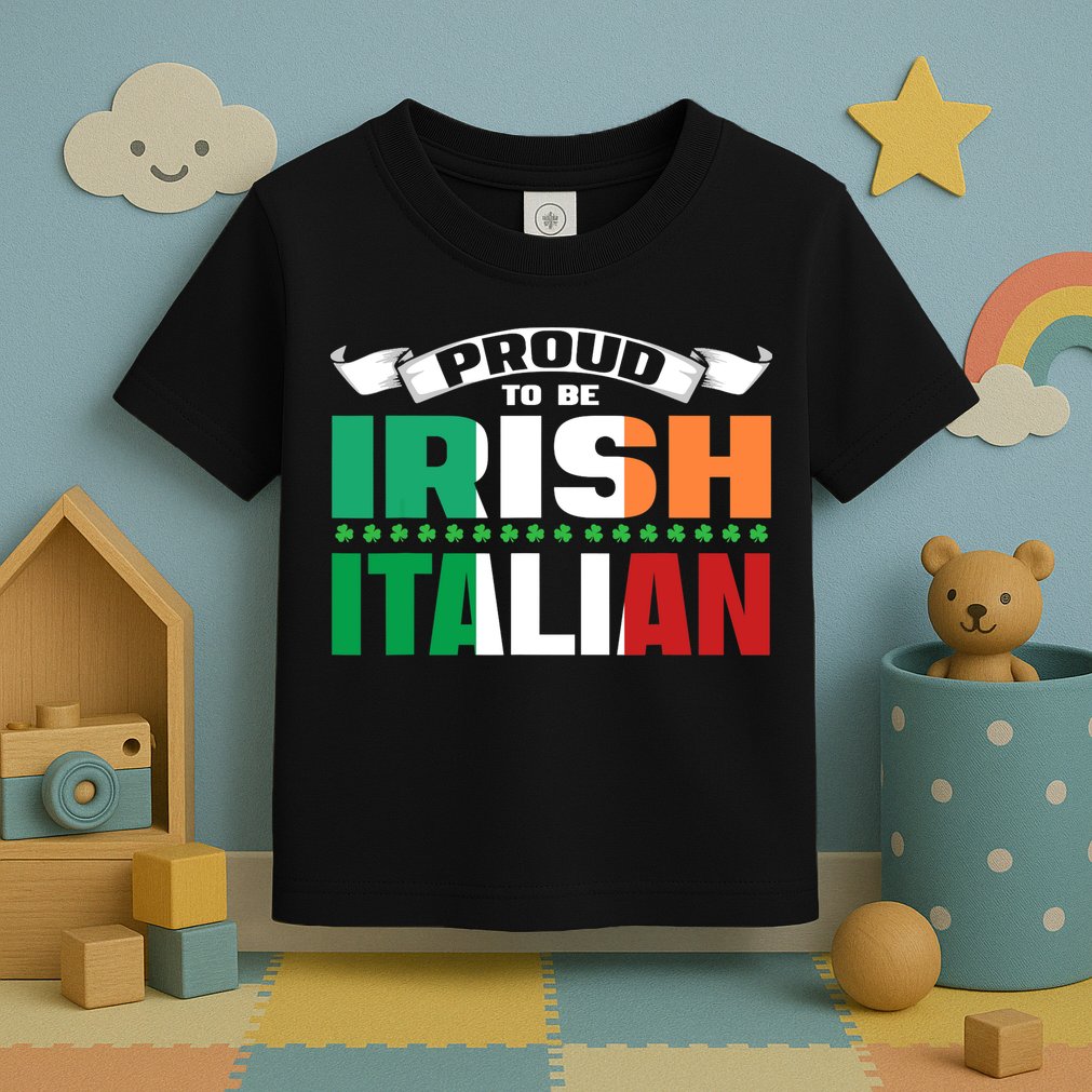 Irish Italian Heritage design Proud to be Irish Italian Toddler T-Shirt