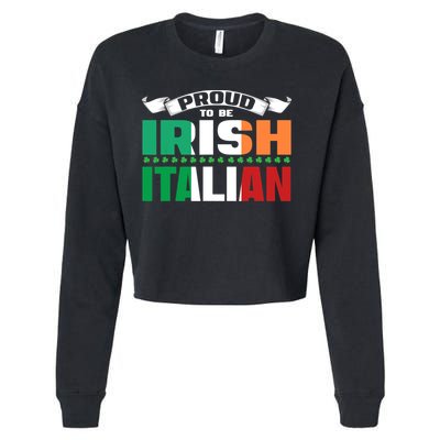 Irish Italian Heritage design Proud to be Irish Italian Cropped Pullover Crew