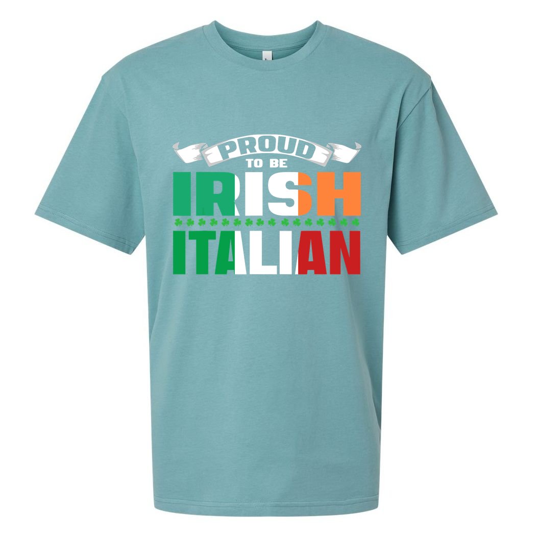 Irish Italian Heritage design Proud to be Irish Italian Sueded Cloud Jersey T-Shirt
