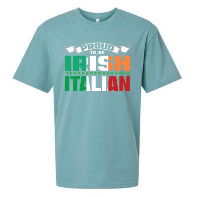 Irish Italian Heritage design Proud to be Irish Italian Sueded Cloud Jersey T-Shirt