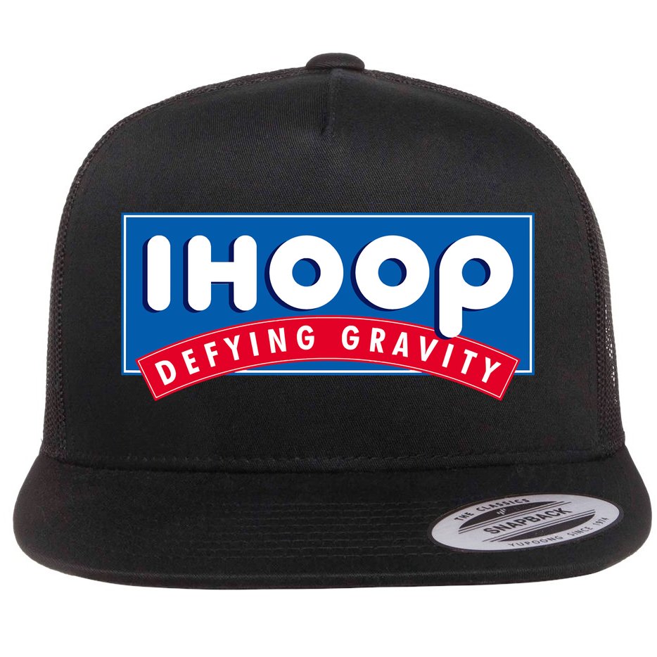 Ihoop I Hoop Defying Gravity Basketball & Basketballer Flat Bill Trucker Hat