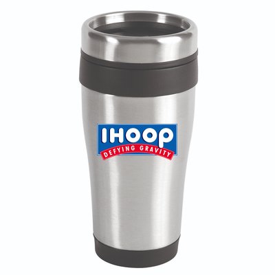 Ihoop I Hoop Defying Gravity Basketball & Basketballer 16oz Travel Tumbler