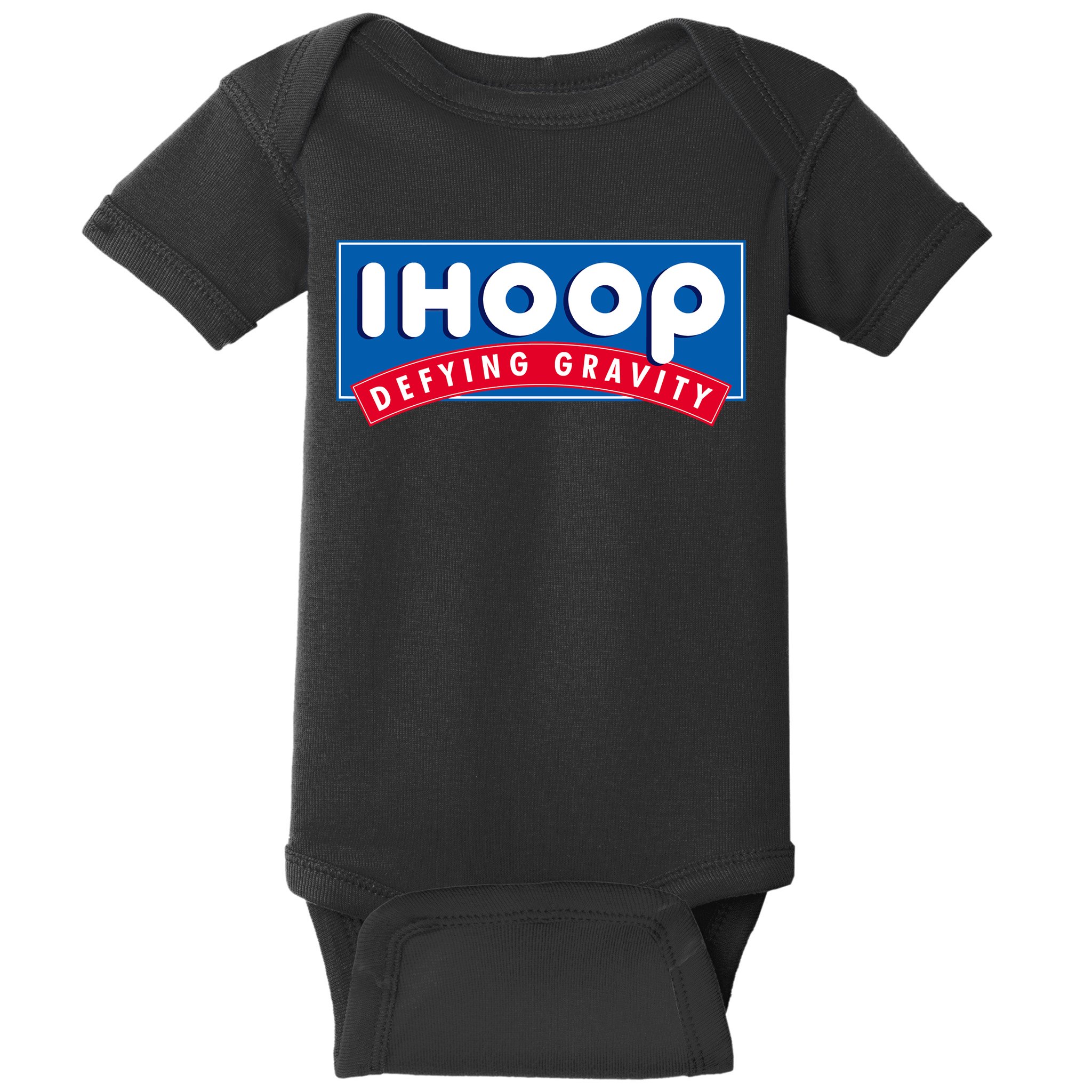 Ihoop I Hoop Defying Gravity Basketball & Basketballer Baby Bodysuit