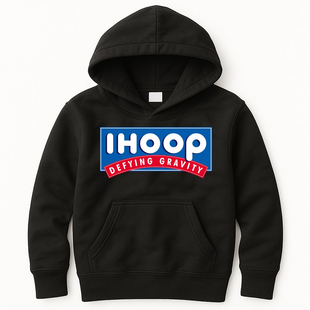 Ihoop I Hoop Defying Gravity Basketball & Basketballer Kids Hoodie