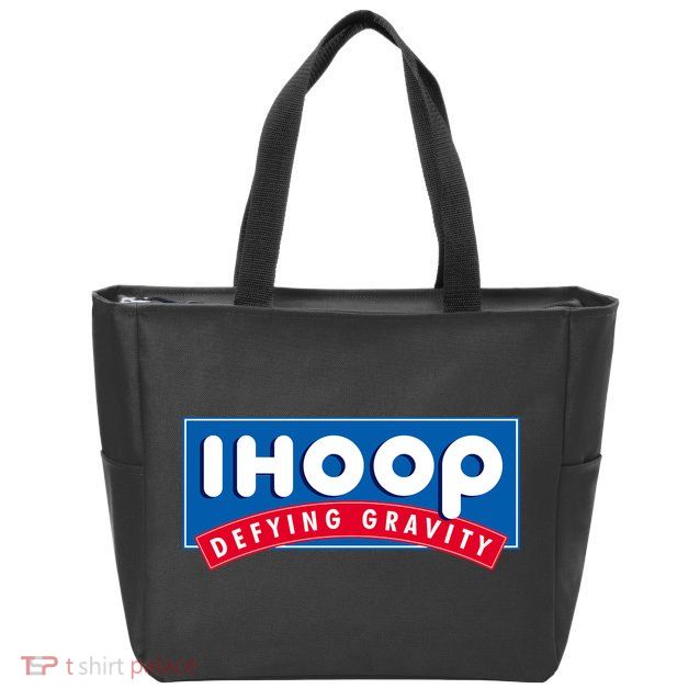 Ihoop I Hoop Defying Gravity Basketball & Basketballer Zip Tote Bag