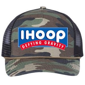 Ihoop I Hoop Defying Gravity Basketball & Basketballer Retro Rope Trucker Hat Cap