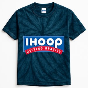 Ihoop I Hoop Defying Gravity Basketball & Basketballer Kids Tie-Dye T-Shirt