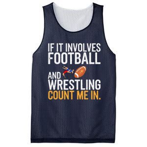 If It Involves Football And Wrestling Count Me In Mesh Reversible Basketball Jersey Tank