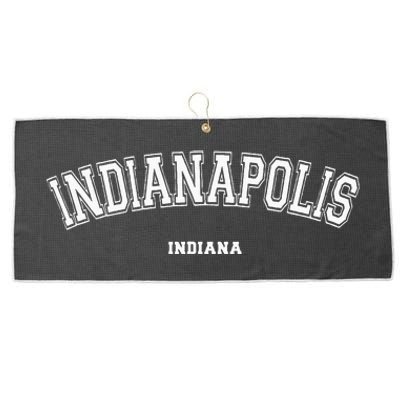 Indianapolis Indiana Large Microfiber Waffle Golf Towel