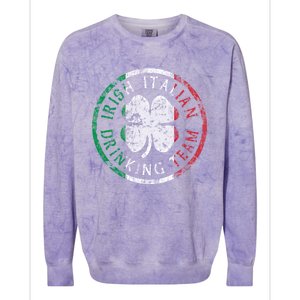 Irish Italian Ing Team Italia Gift Colorblast Crewneck Sweatshirt