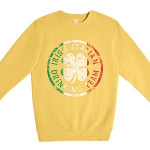 Irish Italian Ing Team Italia Gift Premium Crewneck Sweatshirt