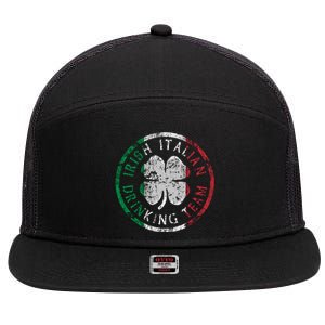 Irish Italian Ing Team Italia Gift 7 Panel Mesh Trucker Snapback Hat