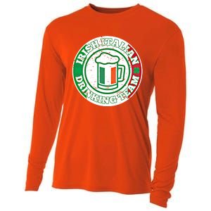 Irish Italian Ing Team Italy Flag St Patrick Humor Gift Cool Gift Cooling Performance Long Sleeve Crew