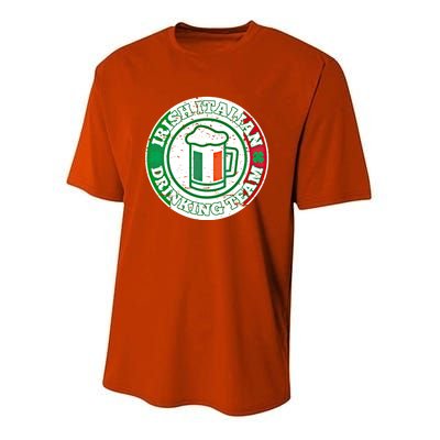 Irish Italian Ing Team Italy Flag St Patrick Humor Gift Cool Gift Youth Performance Sprint T-Shirt