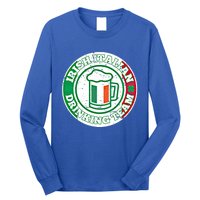 Irish Italian Ing Team Italy Flag St Patrick Humor Gift Cool Gift Long Sleeve Shirt