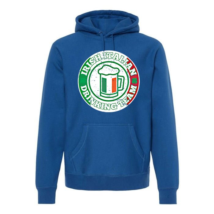 Irish Italian Ing Team Italy Flag St Patrick Humor Gift Cool Gift Premium Hoodie