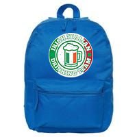 Irish Italian Ing Team Italy Flag St Patrick Humor Gift Cool Gift 16 in Basic Backpack