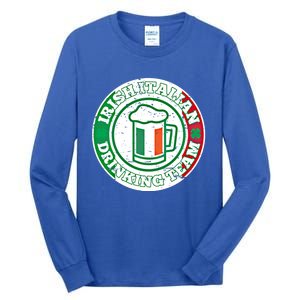 Irish Italian Ing Team Italy Flag St Patrick Humor Gift Cool Gift Tall Long Sleeve T-Shirt