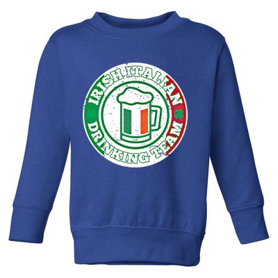 Irish Italian Ing Team Italy Flag St Patrick Humor Gift Cool Gift Toddler Sweatshirt