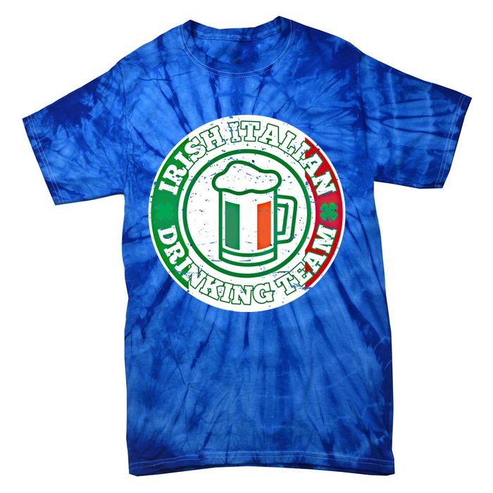 Irish Italian Ing Team Italy Flag St Patrick Humor Gift Cool Gift Tie-Dye T-Shirt