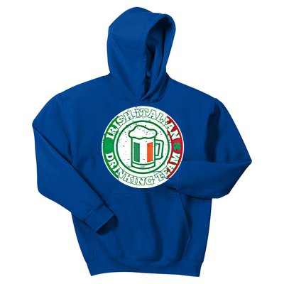 Irish Italian Ing Team Italy Flag St Patrick Humor Gift Cool Gift Kids Hoodie