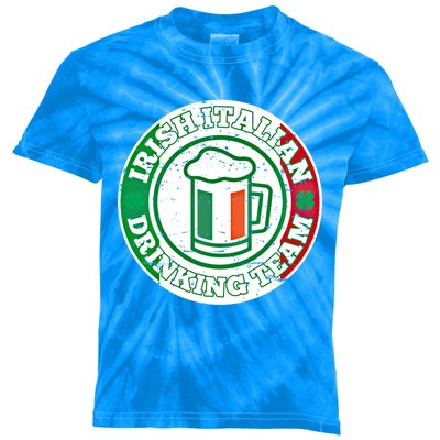 Irish Italian Ing Team Italy Flag St Patrick Humor Gift Cool Gift Kids Tie-Dye T-Shirt