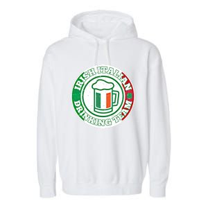 Irish Italian Ing Team Italy Flag St Patrick Humor Gift Cool Gift Garment-Dyed Fleece Hoodie