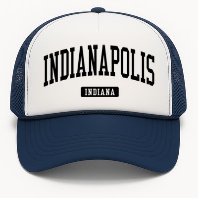 Indianapolis Indiana In Vintage Athletic Sports Design Funny Gift Trucker Hat