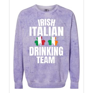 Irish Italian Ing Team St Patricks Day Shamrock Flag Gift Colorblast Crewneck Sweatshirt