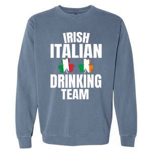 Irish Italian Ing Team St Patricks Day Shamrock Flag Gift Garment-Dyed Sweatshirt