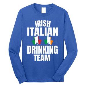 Irish Italian Ing Team St Patricks Day Shamrock Flag Gift Long Sleeve Shirt