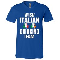 Irish Italian Ing Team St Patricks Day Shamrock Flag Gift V-Neck T-Shirt