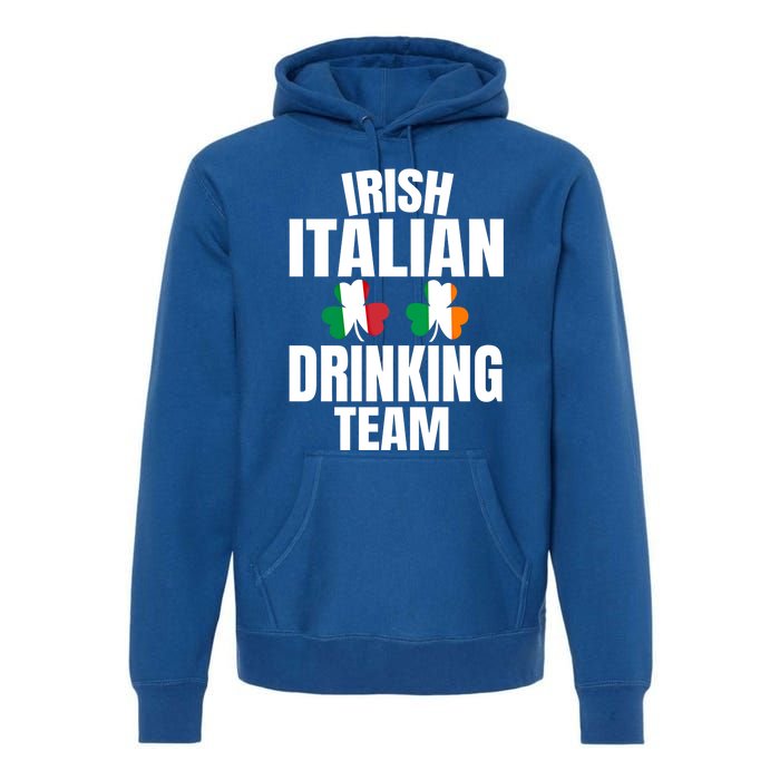 Irish Italian Ing Team St Patricks Day Shamrock Flag Gift Premium Hoodie