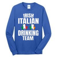 Irish Italian Ing Team St Patricks Day Shamrock Flag Gift Tall Long Sleeve T-Shirt