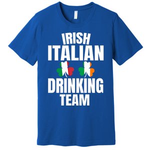 Irish Italian Ing Team St Patricks Day Shamrock Flag Gift Premium T-Shirt