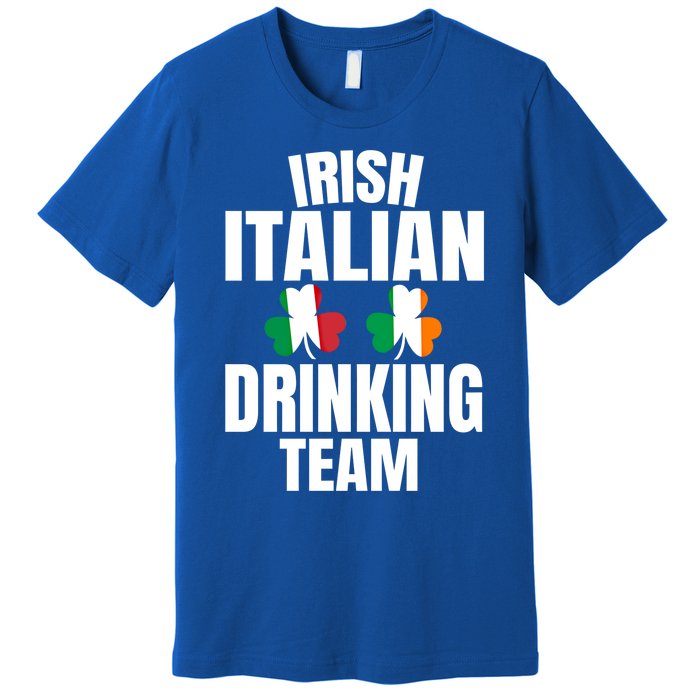 Irish Italian Ing Team St Patricks Day Shamrock Flag Gift Premium T-Shirt