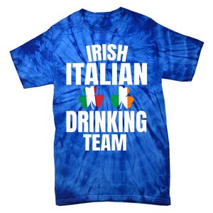 Irish Italian Ing Team St Patricks Day Shamrock Flag Gift Tie-Dye T-Shirt