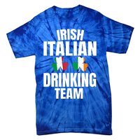 Irish Italian Ing Team St Patricks Day Shamrock Flag Gift Tie-Dye T-Shirt