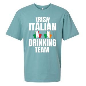 Irish Italian Ing Team St Patricks Day Shamrock Flag Gift Sueded Cloud Jersey T-Shirt