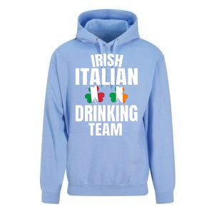 Irish Italian Ing Team St Patricks Day Shamrock Flag Gift Unisex Surf Hoodie