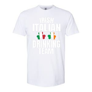 Irish Italian Ing Team St Patricks Day Shamrock Flag Gift Softstyle CVC T-Shirt