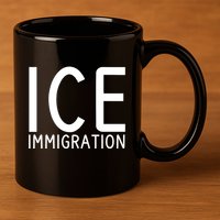Ice Immigration 11oz C Handle Ceramic Mug