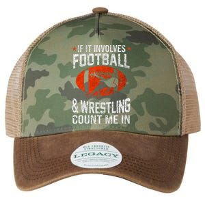 If It Involves Football And Wrestling Count Me In Wrestler Legacy Tie Dye Trucker Hat